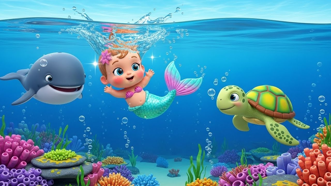 Mermaid Bubble Dance | kids nursery rhymes | Baby Song, Ocean & Mermaid Cartoon 🧜‍♀️🫧