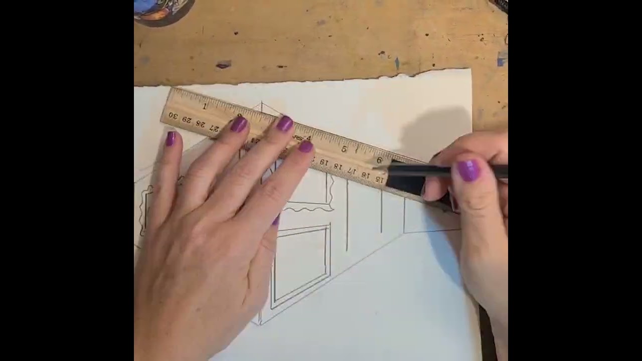 Two point perspective art gallery