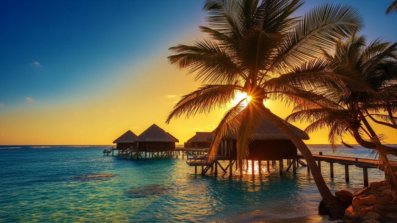 Tranquil Romantic Luxurious Music, Sunset Beach, "Tropical Escape" By Luca Solen