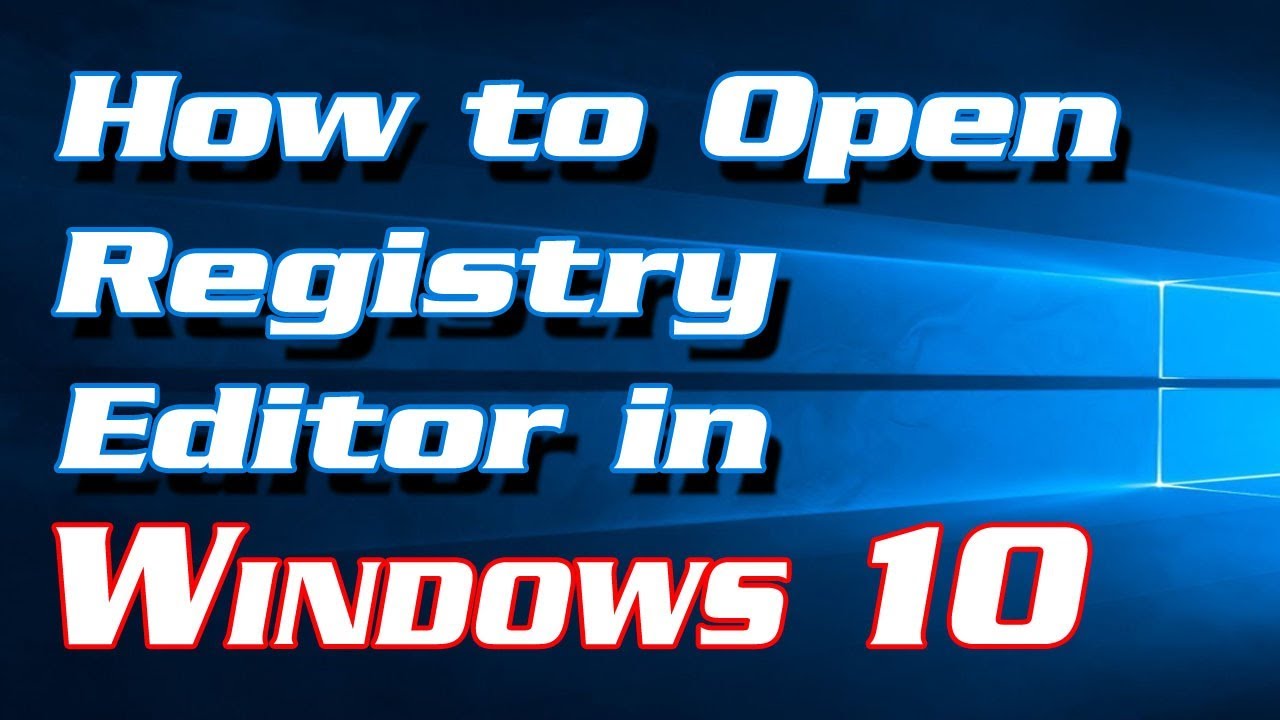 แก้ registry  New  4 Methods to Open Registry Editor (regedit) in Windows 10 | Definite Solutions