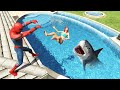 Gta 5 water ragdolls  sharks  spiderman ep3 euphoria physics