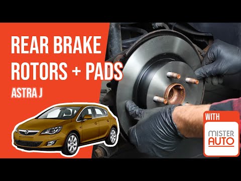How to replace the rear brake discs and pads Astra J / mk6 🚗