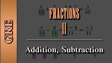 GRE Arithmetic: Fractions (Part 2 of 5) | Addition, Subtraction