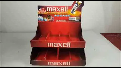 How to assemble the batteries cardboard counter display---Xiamen Holiday Paper Product Co.,Ltd