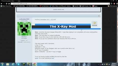 Minecraft 1.4.7 - How To Install The Xray Mod