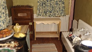 DOLLHOUSE KITCHEN TABLE from SCRATCH/NO KIT: Little Gretchen's Workshop