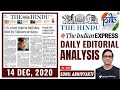 13th & 14th Dec'20 Editorial Analysis | The Hindu, Indian Express, PIB and Others | UPSC CSE 2021/22