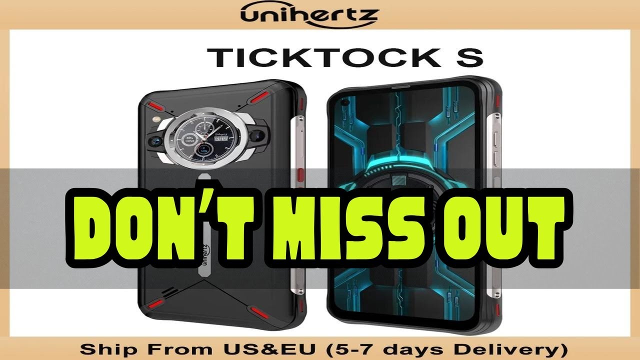 Unihertz Ticktock S Rugged 5G Smartphone 8GB 256GB Cell Phone 5200mAh Mobile Phone 64MP Camera 30W