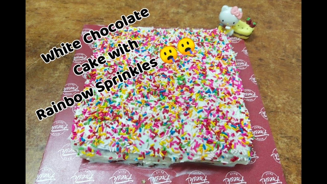 (Food Agent) - White Chocolate Cake with Rainbow Sprinkles