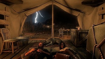 Camping In A Thunderstorm With Arthur And Eliza | RDR2 ASMR