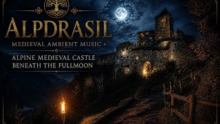 🏰 Alpine Medieval Castle Beneath the Fullmoon | Dark Ambient Music for Sleep