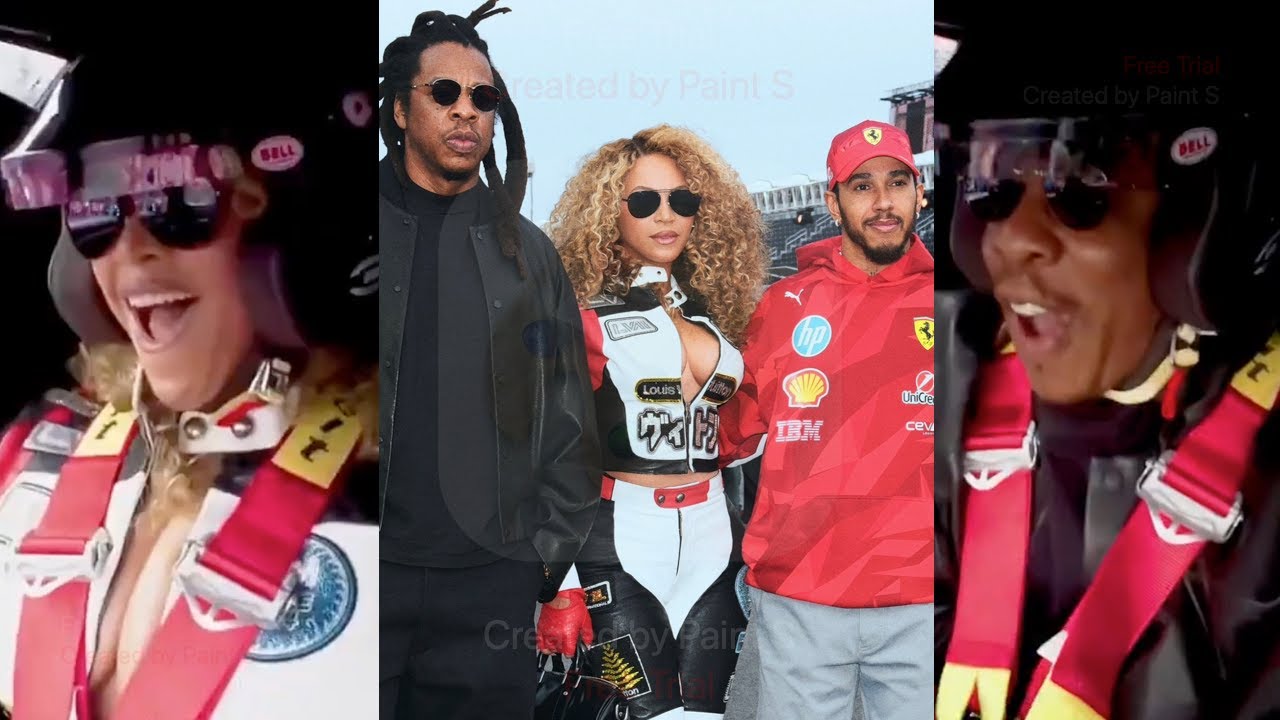 Beyonce, Jay-Z Rev Up F1 With Lewis Hamilton Ridealong - YouTube