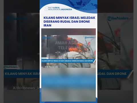 Kilang Minyak Milik Israel di Haifa Meledak Diserang Rudal dan Drone Iran dan Hizbullah #rino #viral