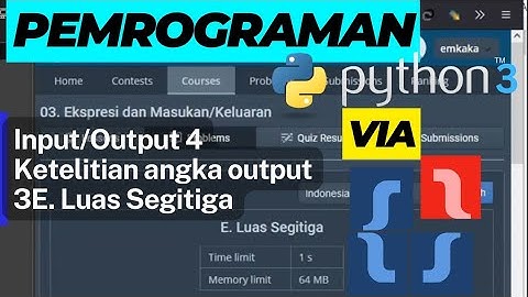 Latihan Pemrograman Dasar python 3 dengan Soal TLX Basic 3E Luas Segitiga Matematikawan Kampung