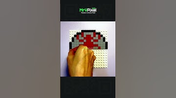 Building a Spooky Mushroom! 🍄 Satisfying 8-Bit Pixel Art Mosaic