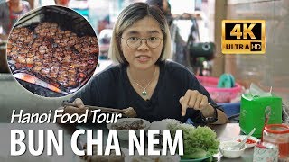 BUN CHA NEM (Restaurant at 25 Gia Ngu, Hanoi) - Vietnamese Grilled Pork With Vermicelli