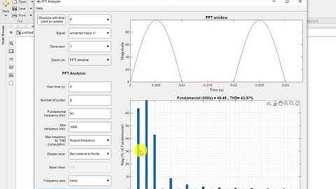 FFT Analysis of half wave rectifier in Matlab/Simulink | FFT | Power Electronics in Matlab/Simulink