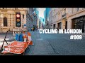 Cycling in London 4K - Cycling westbound from Canary Wharf. Part 1