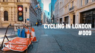 Cycling in London 4K  Cycling westbound from Canary Wharf. Part 1