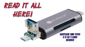 Neoteck USB Type C 3 in 1 Card Reader