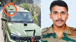 INDIAN ARMY SOLDIER DIED IN A MAHINDRA SCORPIO WHEN A ROCK FELL ON THE VEHICLE 😢