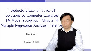 Solutions to Computer Exercises C1-C6 (A Modern Approach Chapter 4) | Introductory Econometrics 21
