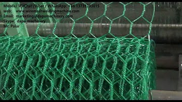 PVC coated straight and reverse twisted hexagonal wire mesh weaving machine