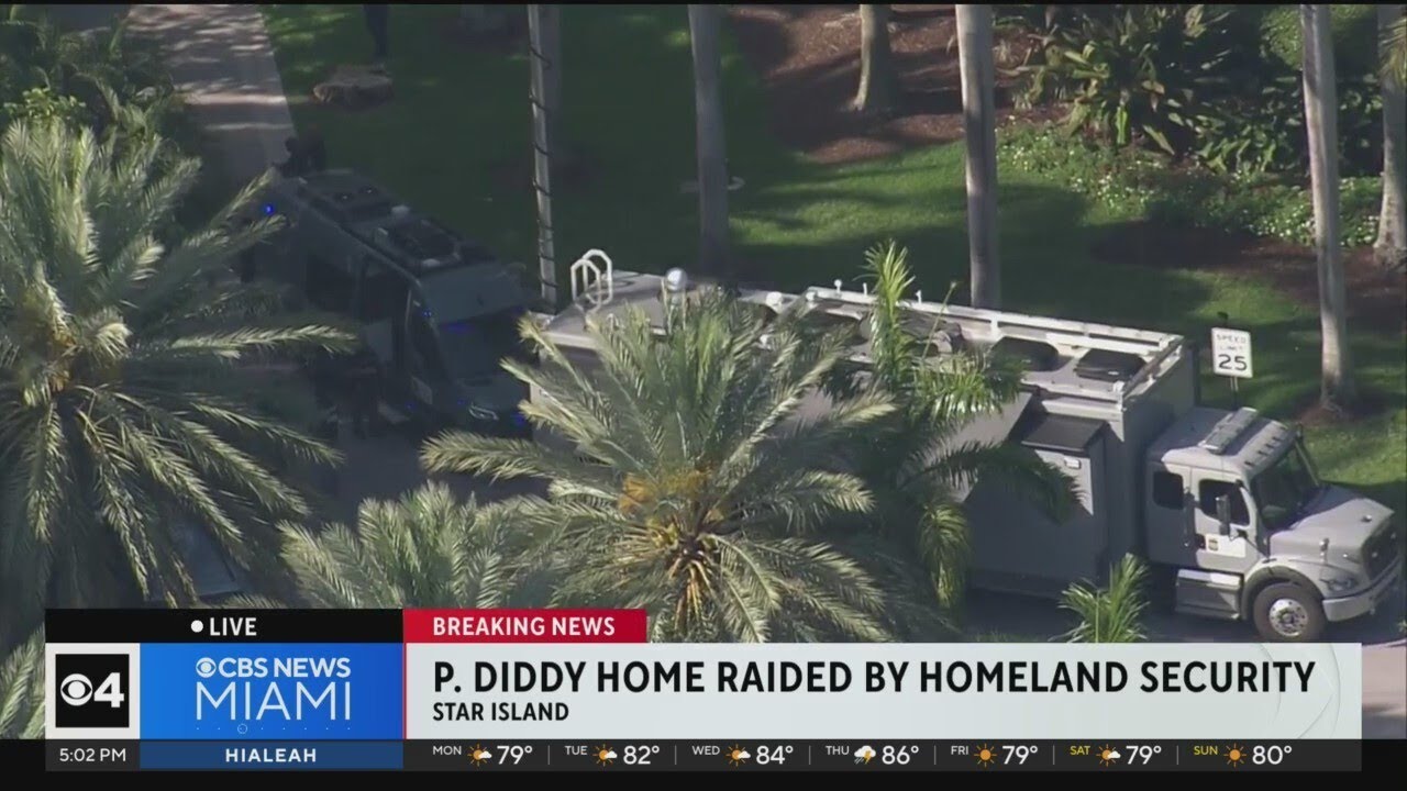 ⁣P. Diddy's home raided on Star Island