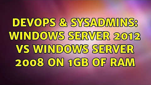 DevOps & SysAdmins: Windows Server 2012 vs Windows Server 2008 on 1gb of ram (2 Solutions!!)