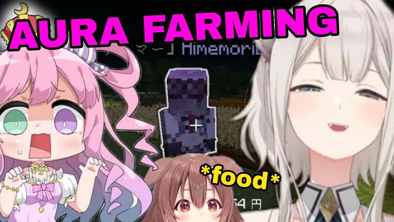 Shishiro Botan Wheezing At Hungry Korone And Glowing Luna | Minecraft [Hololive/Sub]