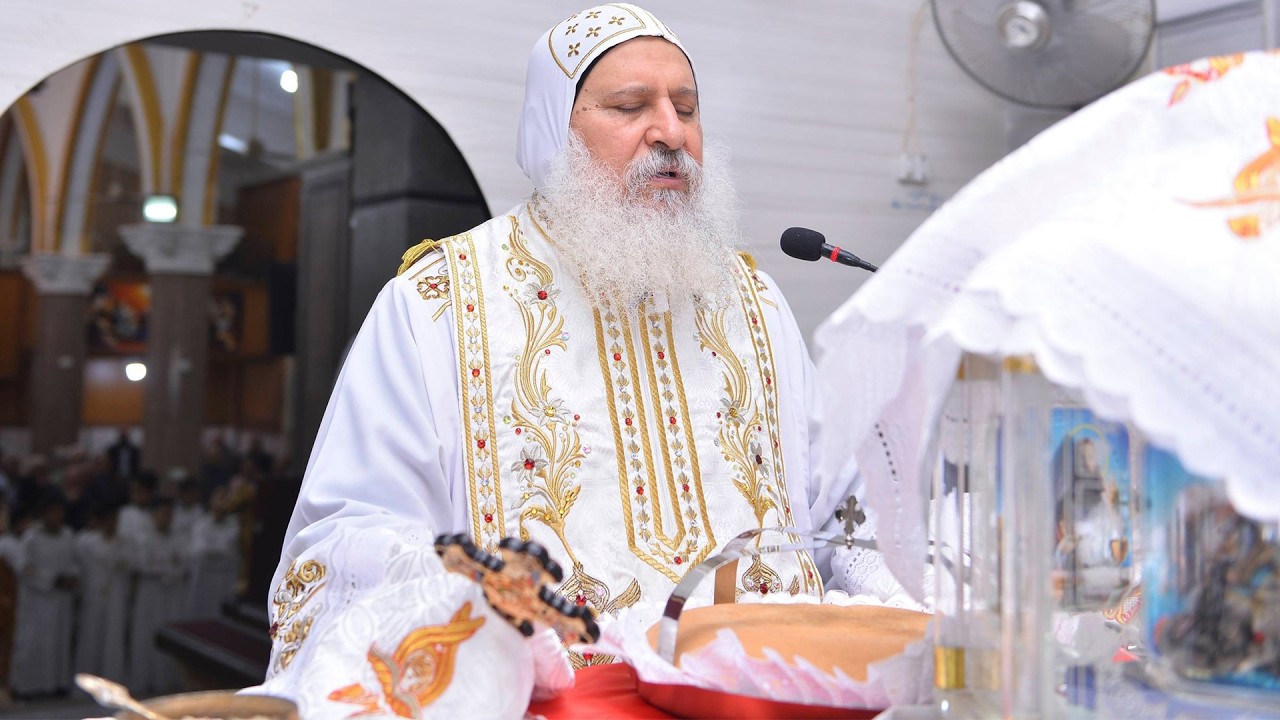 قداس عيد نياحة القديس البابا كيرلس السادس نيافة الانبا ماركوس اسقف كفر الشيخ والبرارى