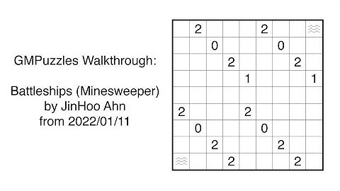 GMPuzzles - 2022/01/11 - Battleships (Minesweeper) by JinHoo Ahn