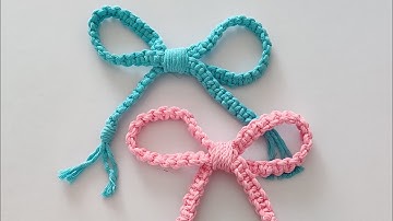 Macrame Bow #macramemakers #macrame #diy #craft #doityourself #easyflower #handmaderakhi