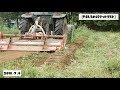 【家庭菜園】荒れた畑をトラクターで耕す Plow a rough field with a tractor