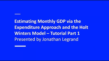 Tutorial Python Finance 1.1 - Monthly GDP Estimation via Expenditure - Introduction and Libraries