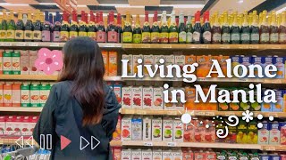 Living Alone in the Philippines | Grocery Shopping, 3k Pesos Budget, Restock Fridge and Pantry ⋆౨ৎ