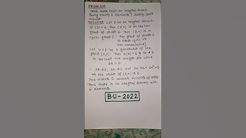 PROBLEM OF RING THEORY #BURDWAN UNIVERSITY QUESTION PAPER-2022