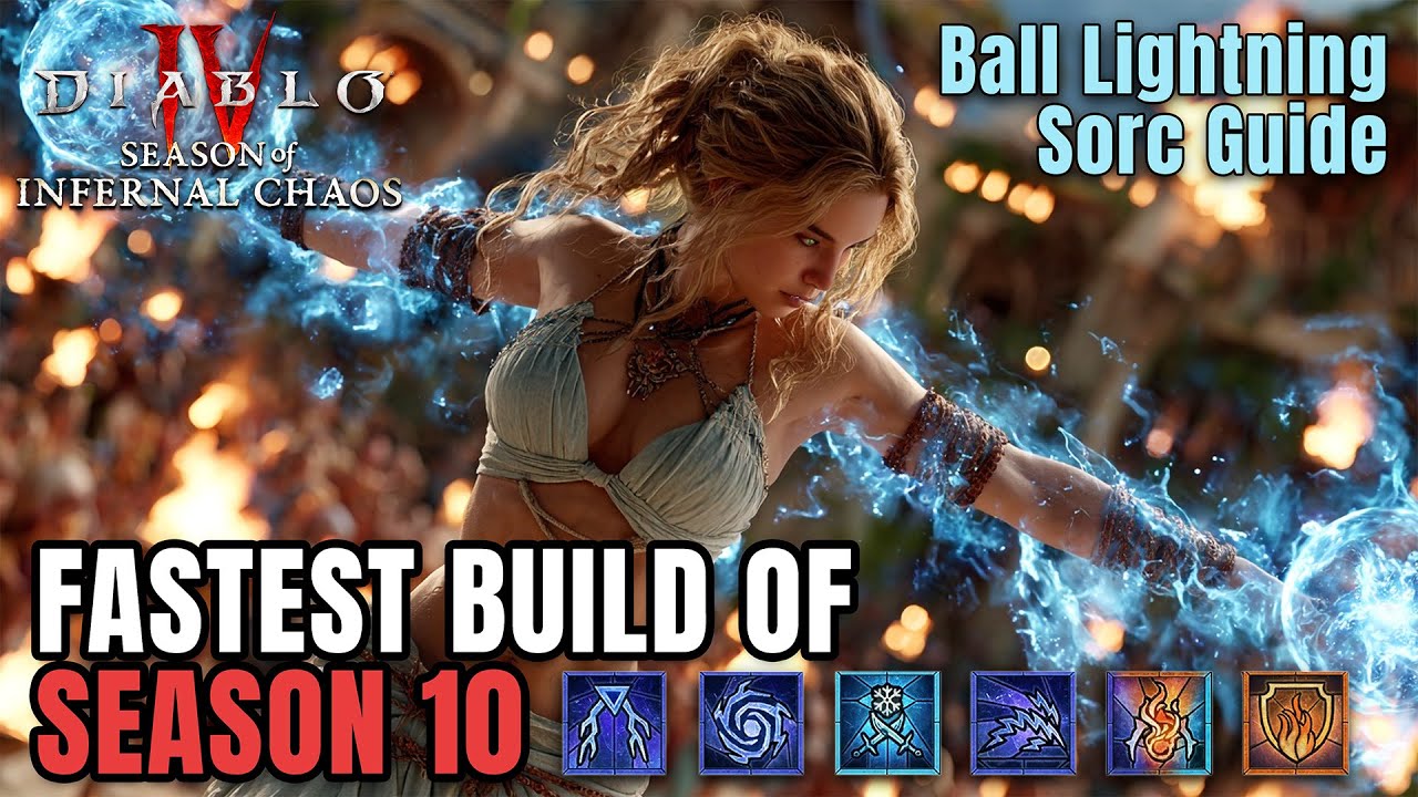 FASTEST BUILD OF Season 10 Ball Lightning Sorc Guide - Diablo 4 - YouTube