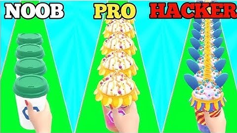 Noob vs Pro vs Hacker In Coffee Stack #gameplay #walkthrough android (iOS)#youtubeviralvideo #games