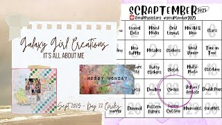 картинка: Видео процесса создания скрапбука: Всё обо мне — Scraptember/Messy Monday