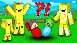 Banana Kid FAMILY Adopt Baby Maizen and Mikey in Minecraft! - Parody Story(JJ and Mikey TV)