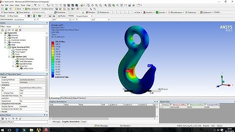 Crane hook static analysis | ansys tutorial |