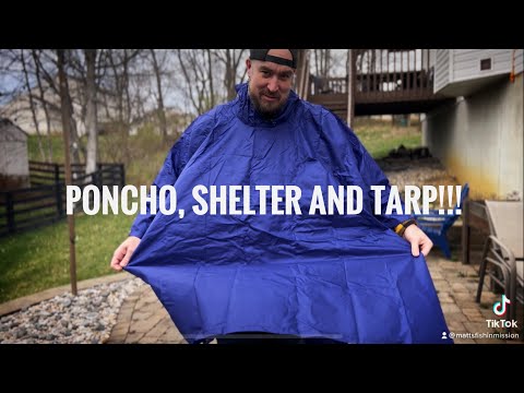 3 In 1 Rain Poncho, Tent Canvas x Lean-To Shelter Review!!!