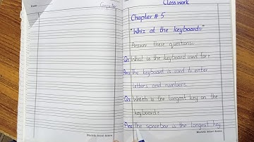I Computer Chapter # 5 Whiz at the keyboard Q # 1,2,3,4,5 18th Dec, 2020