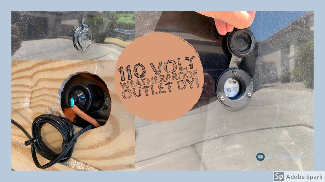 how to install a Trailer 110v input outlet for a battery tender - YouTube