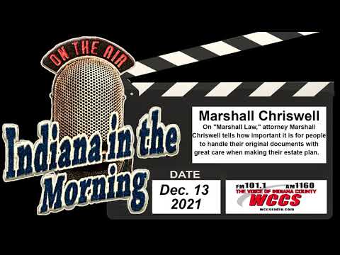 Indiana In Morning Interview: Marshall Chriswell (12-13-21)