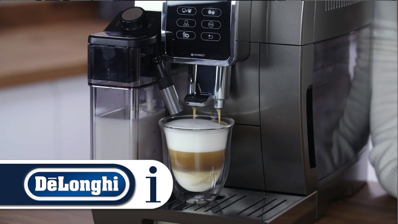 De'Longhi ECAM37095TI Dinamica Plus with LatteCrema System, Fully Automatic  Coffee Machine, Colored Touch Display,Titanium