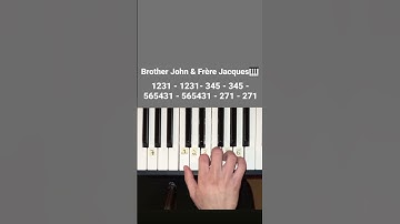 Brother John & Frère Jacques - Easy Piano Tutorial (Nursery Rhymes) #shorts #short #music #song #fyp