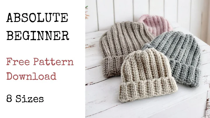 Easy Crochet Ribbed Beanie Tutorial for Beginners - Free Pattern Download Included!