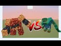 Hellstone golem by @Terumobbattle vs mutant Jungle zombie Minecraft bedrock 